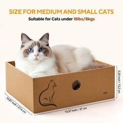AUSCAT durable cardboard construction withstands scratching and protects furniture.