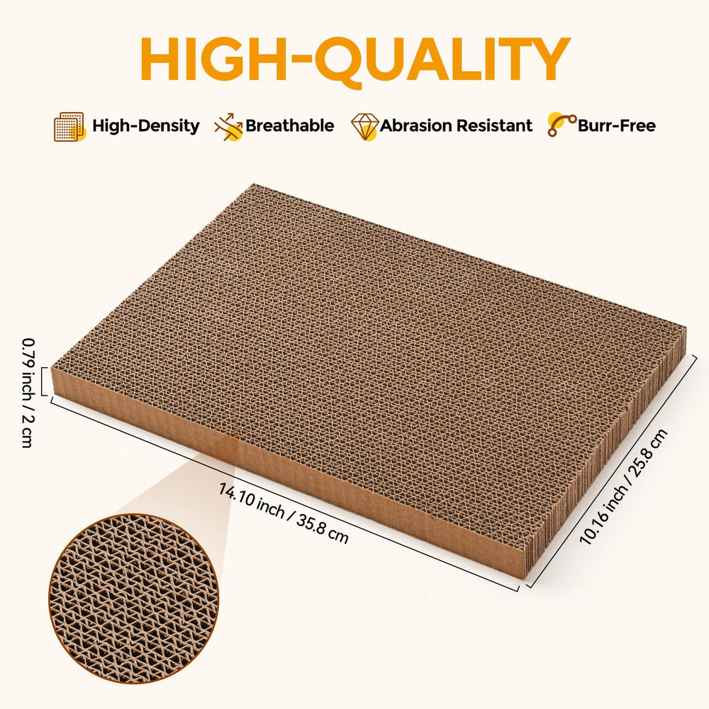 AUSCAT cat scratcher box side holes for easy pad removal.