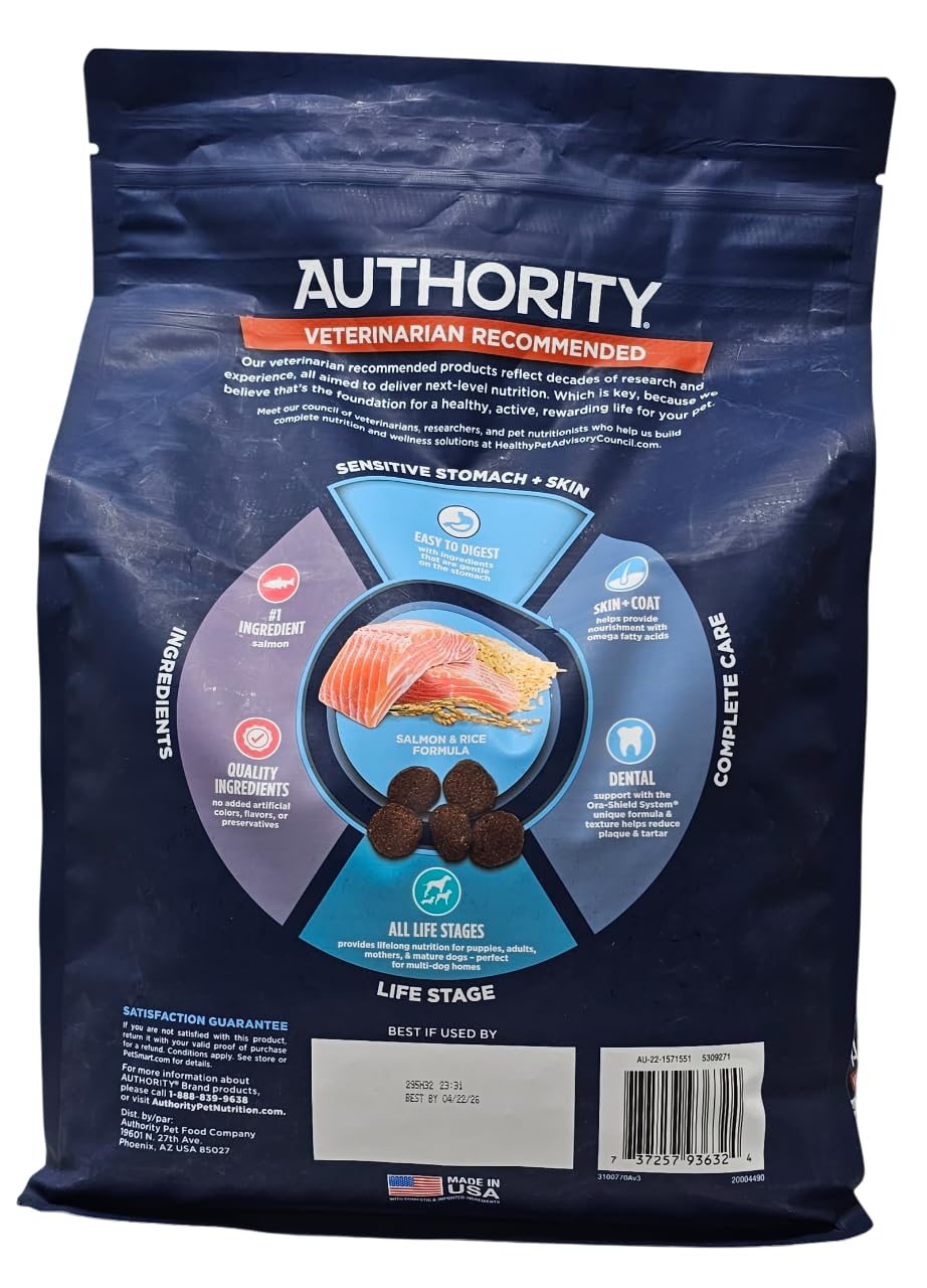 Authority easy digest formula dry dog food for gentle stomach comfort