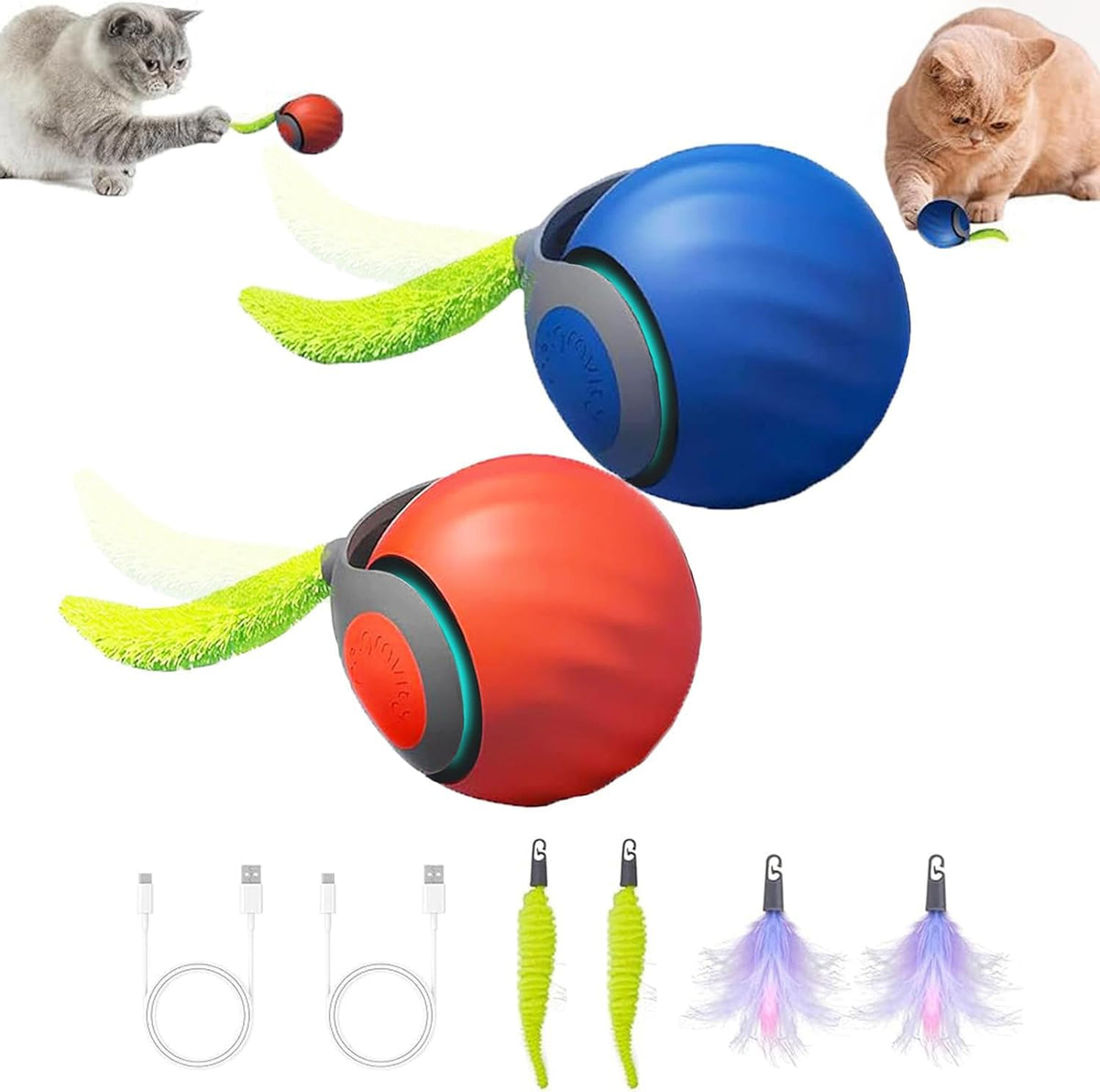 AUTRETY Speedy 2.0 tail toy in action for indoor cats' hunting fun.