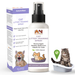 AutumnNest cat litter training spray bottle ready for daily use.
