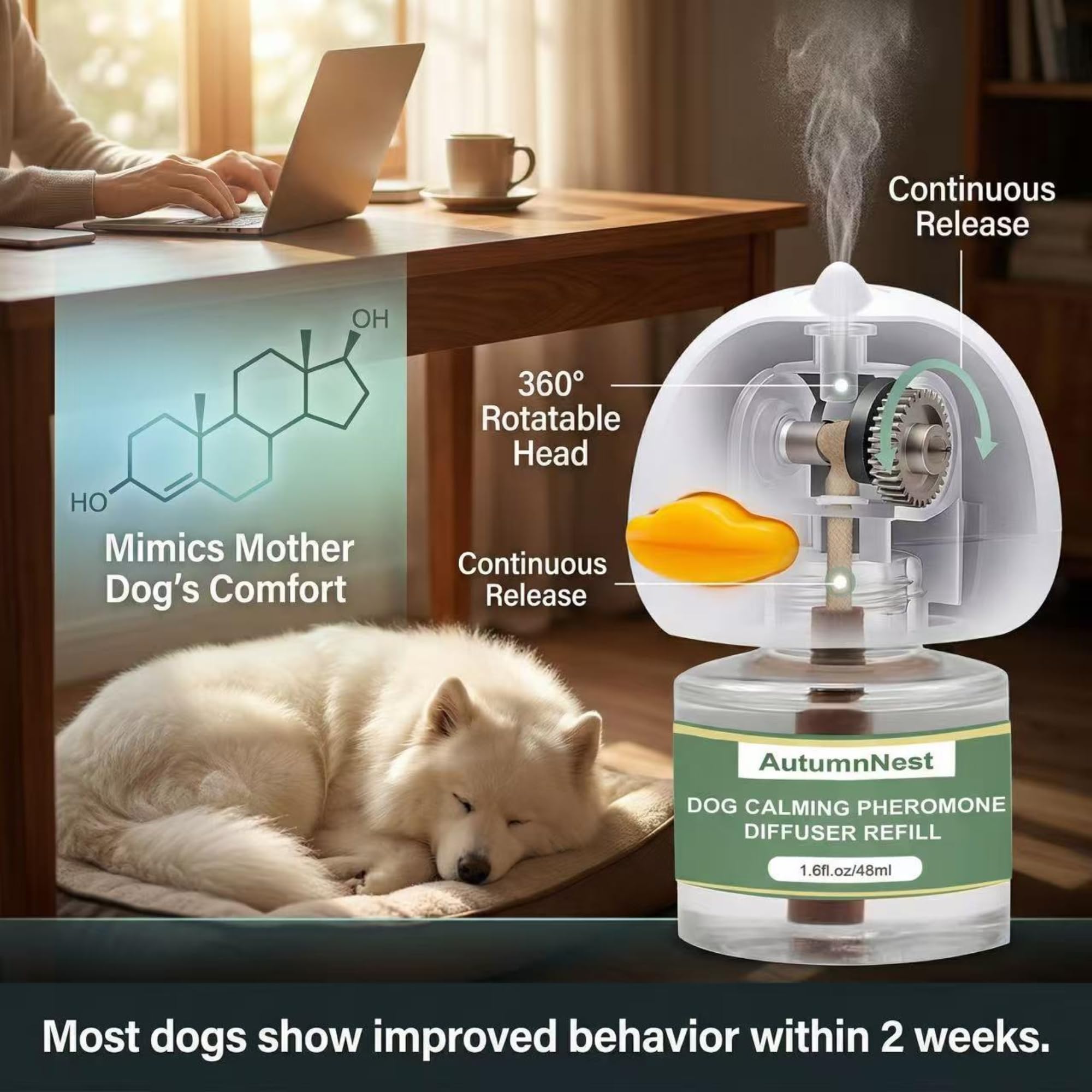 AutumnNest four refills (48ml each) for long-lasting calming support