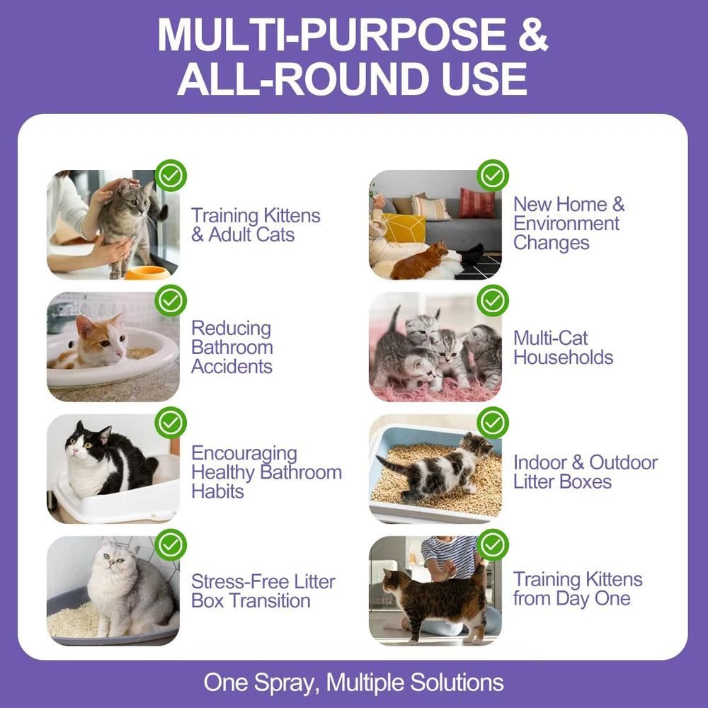 Multi-cat home scene showing easier toilet training with AutumnNest.