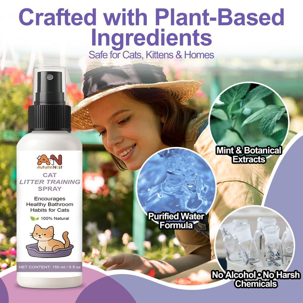 Spray application near the litter box supports consistent toilet habits.
