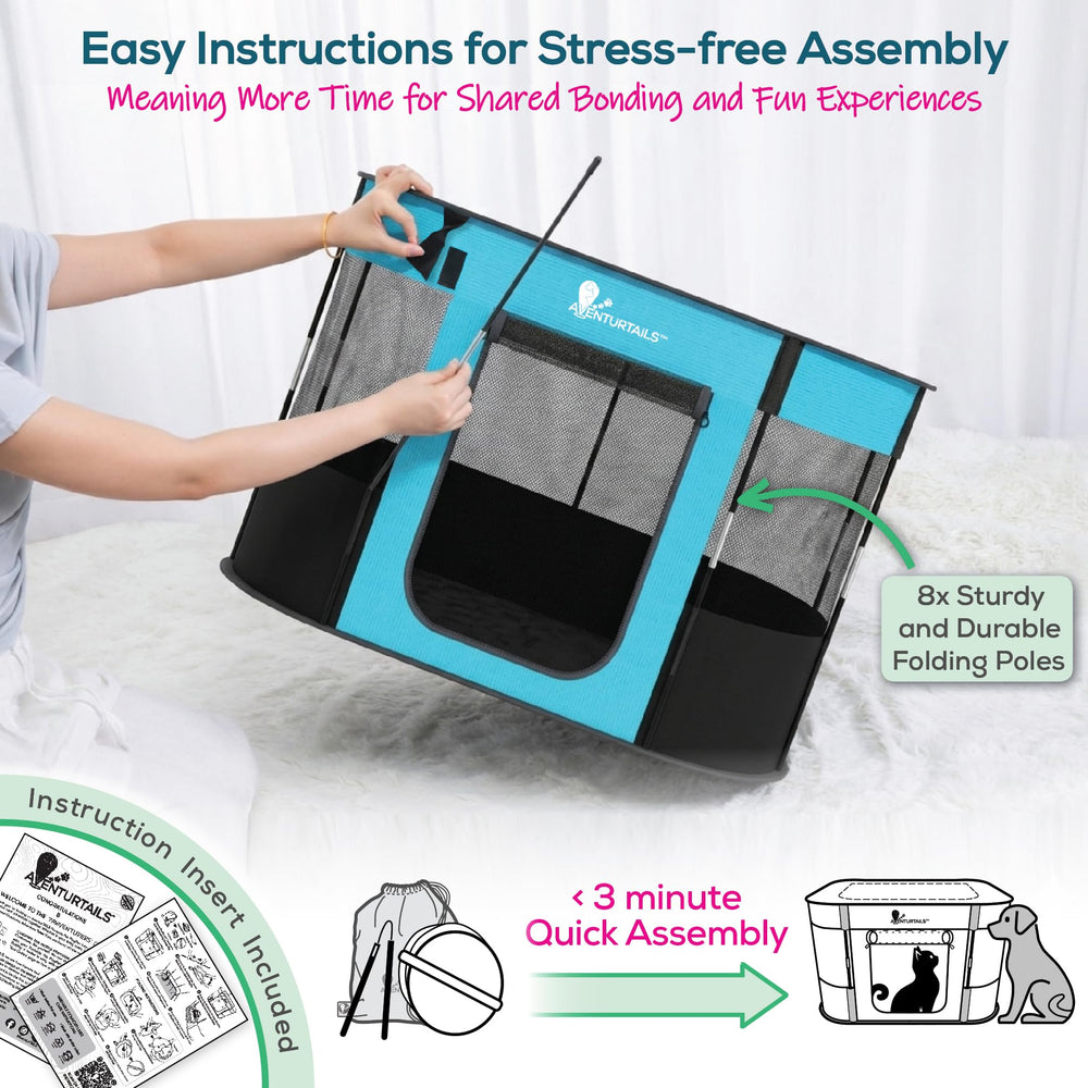 AVENTURTAILS playpen multi-use-pet-space supports play, rest, and potty routines.