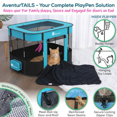AVENTURTAILS playpen sturdy-pole-structure ensures reliable shape during playtime and rest.