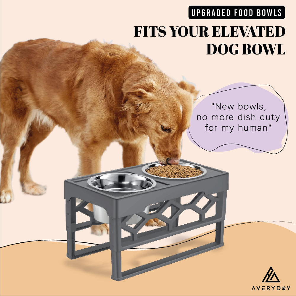 Averyday 6.54 inch diameter bowls provide comfortable, spill-free feeding