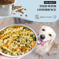 Averyday two-pack bowls offer durable, food-grade stainless steel for everyday feeding