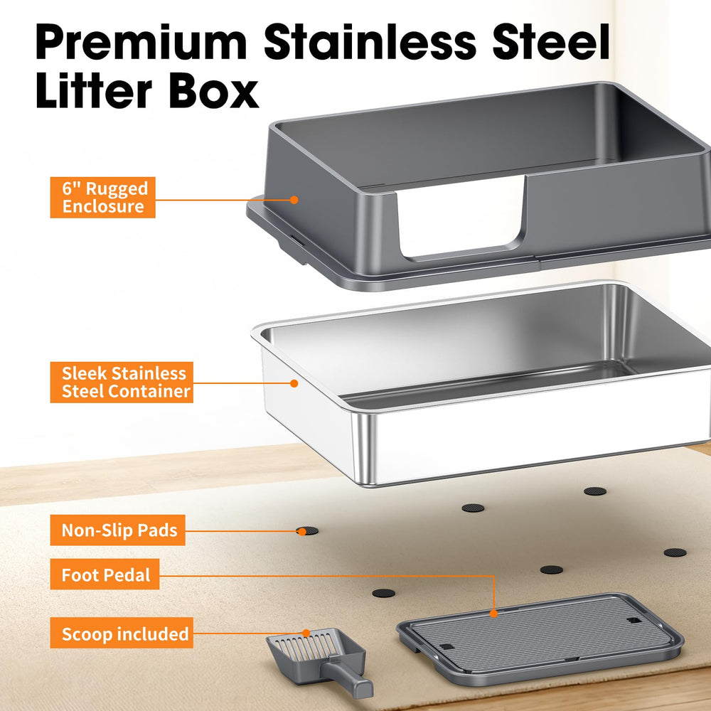Avgooscalb durable stainless steel resists odors and cleans easily