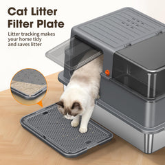 Avgooscalb XXXL flip-top lid open for quick scooping and odor containment.