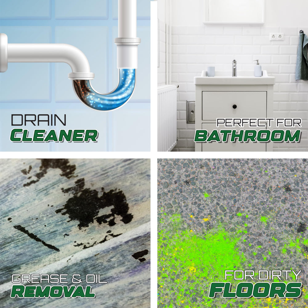 Aviano Botanicals enzyme action shown in drain cleaning and odor control