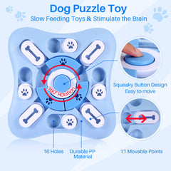 AVOAR dog puzzle toy with squeaky center captures attention for longer play