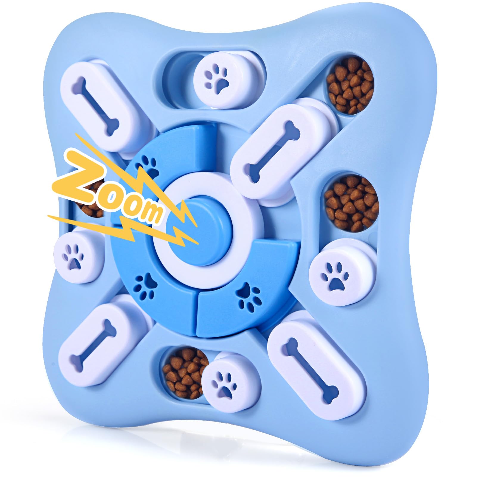 AVOAR interactive dog puzzle toy with slider engages large, medium, and small dogs during feeding