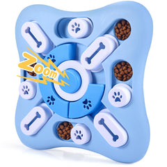 AVOAR interactive dog puzzle toy with slider engages large, medium, and small dogs during feeding