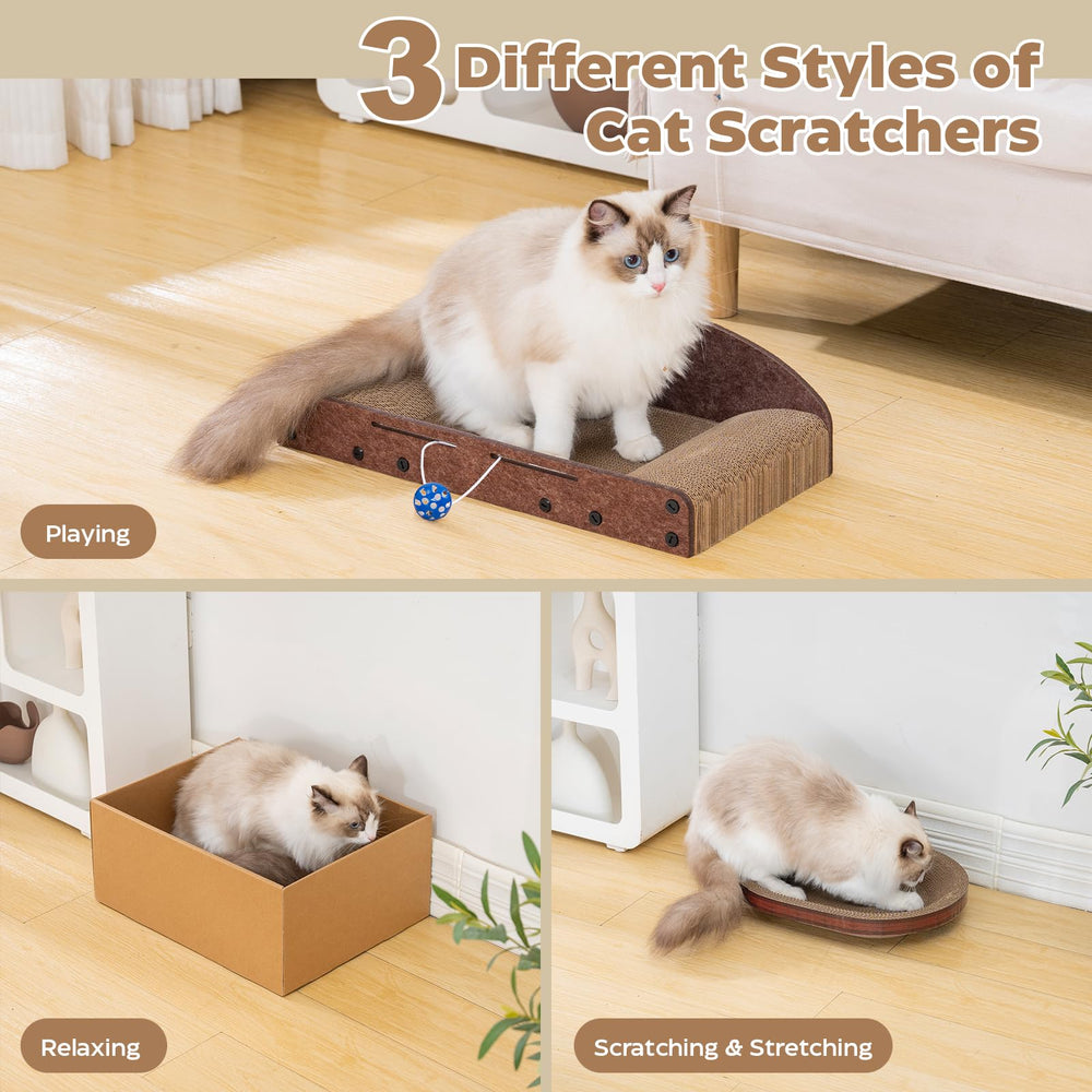 Avont scratcher box offers a cozy refuge and scratching outlet for cats.