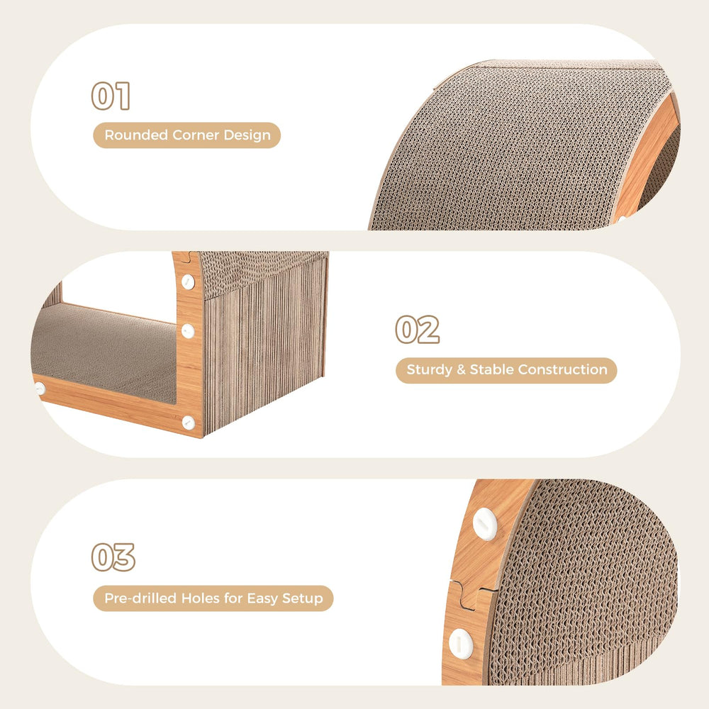 Avont Cardboard Scratcher House fits modern interiors with sleek aesthetics.