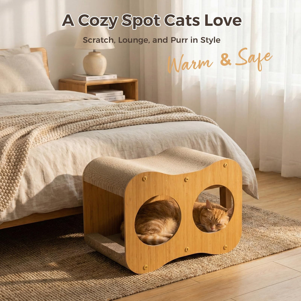 Avont Cat Scratcher House bottom scratch surface boosts durability