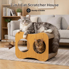 Avont Cat Scratcher House cozy interior den for quiet naps