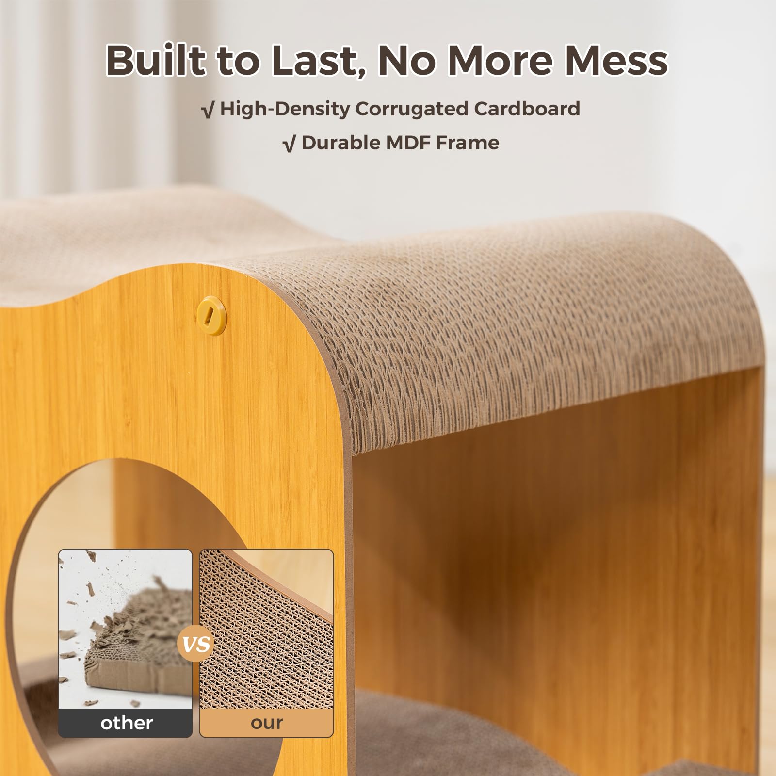 Avont Cat Scratcher House curved design fits modern homes