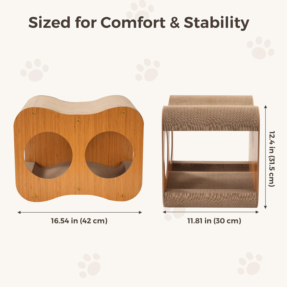Avont Cat Scratcher House dual-sided scratch pads increase versatility