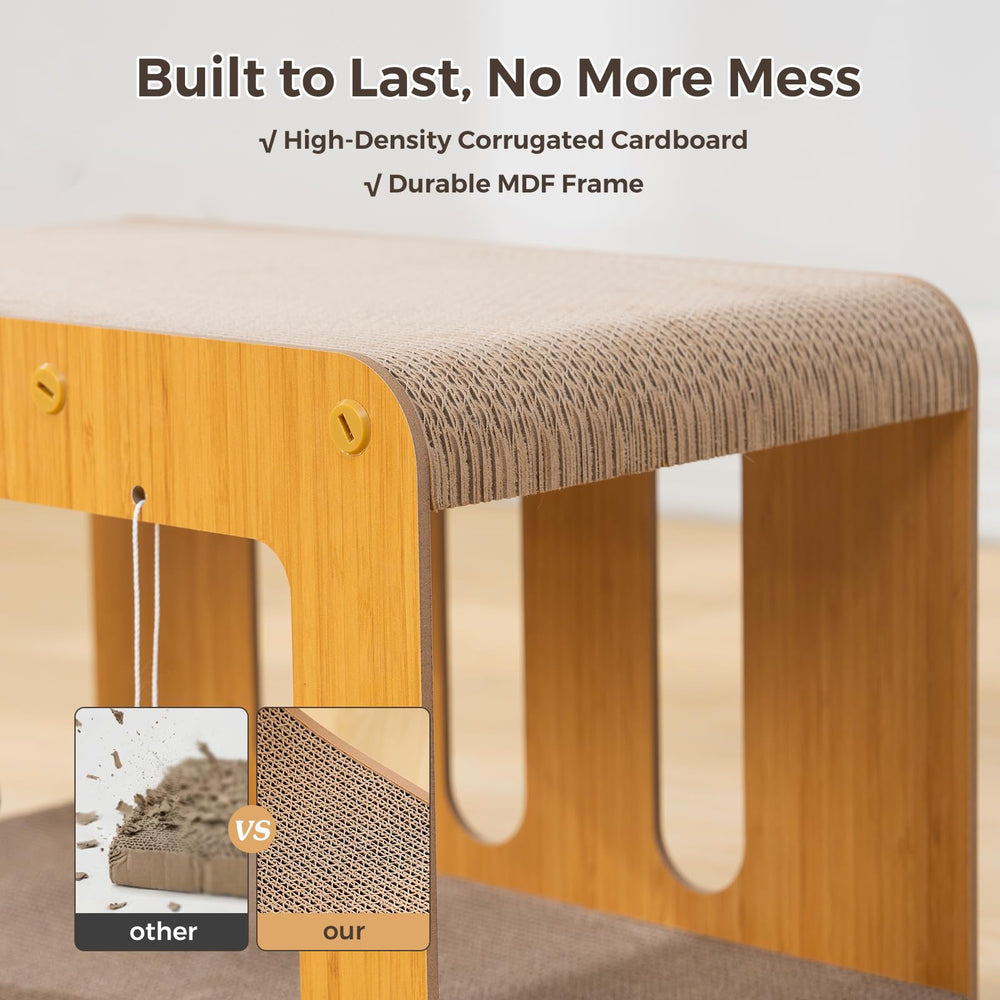 Avont cat scratcher house interior with private den
