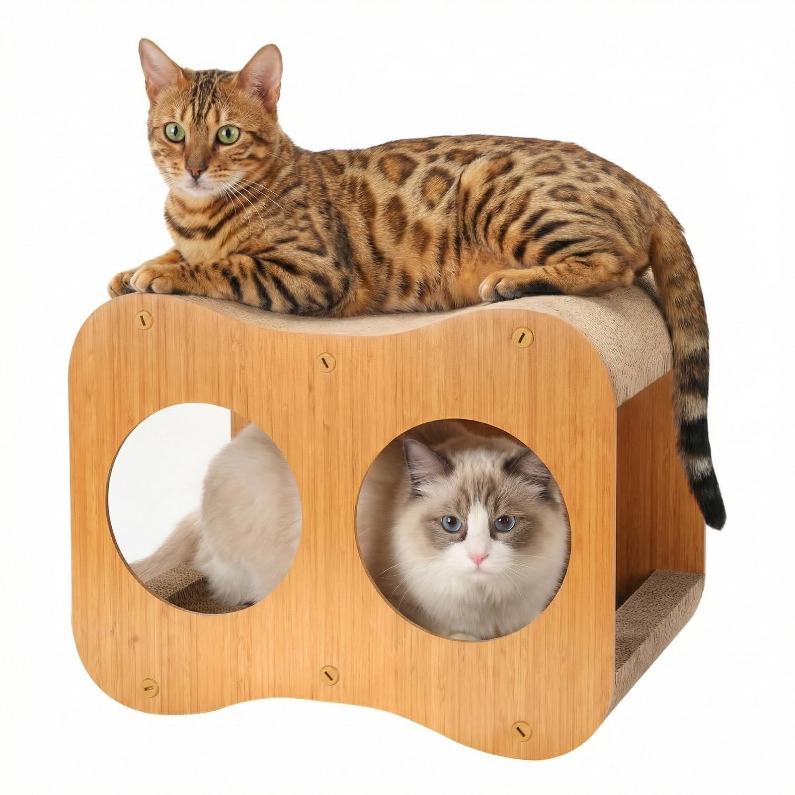 Avont Cat Scratcher House top scratch surface for extended claw play