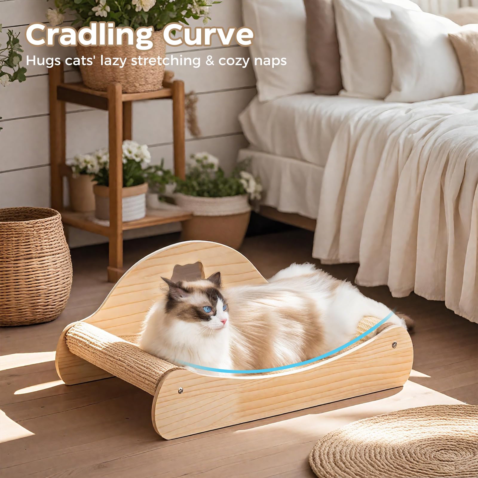 Avont cat-use-on-scratch-nap captures a cat enjoying scratch and rest.