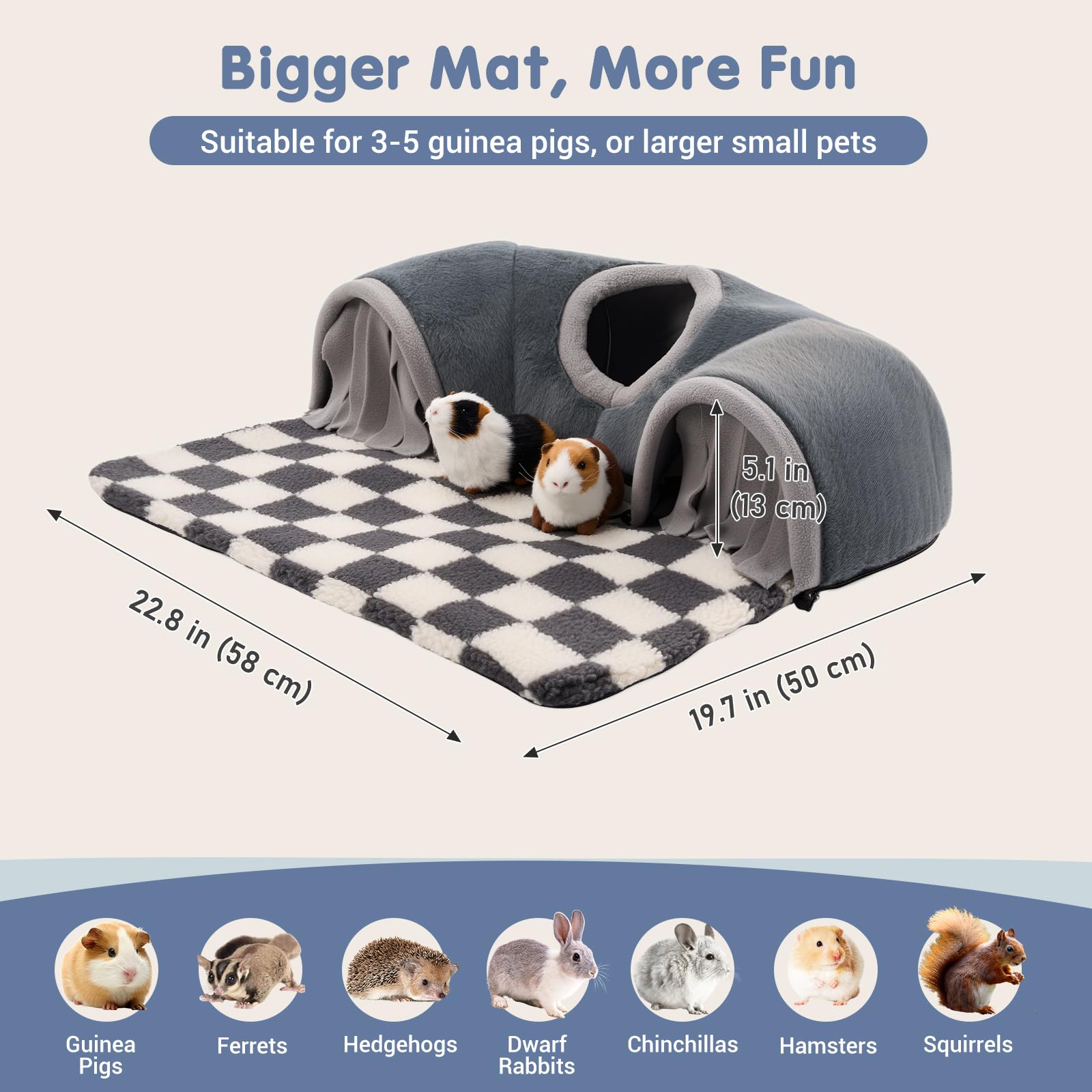 Avont non-slip bottom keeps the hideout in place during activity.