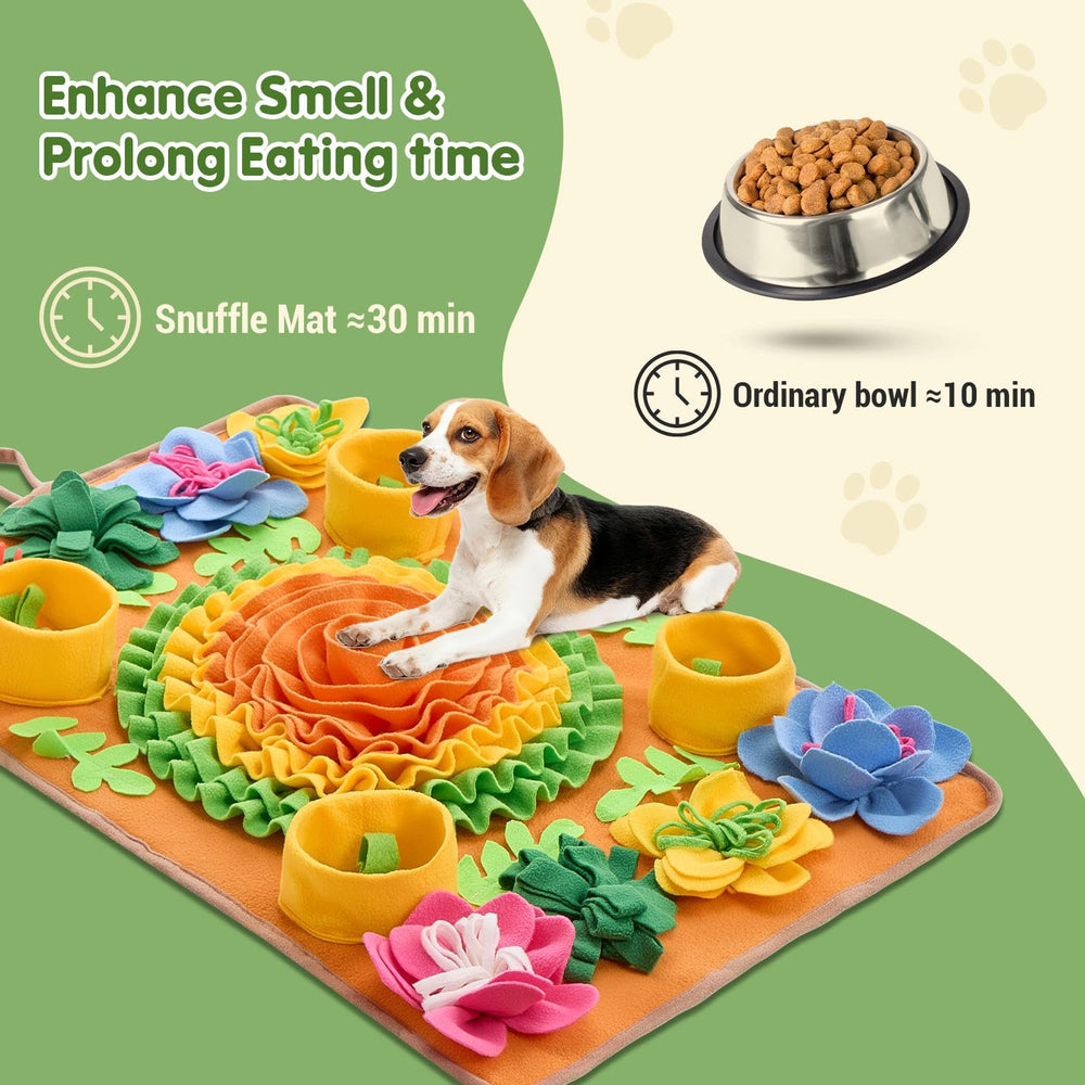 Avont Snuffle Mat hanging-storage helps keep the play area organized.
