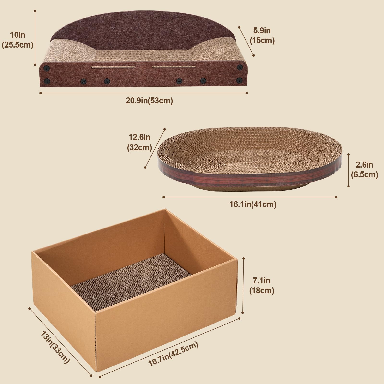 Avont scratchers are stylish and versatile to fit any room.