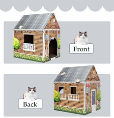 AVXINSOK cardboard cat house interior offers airy space to rest