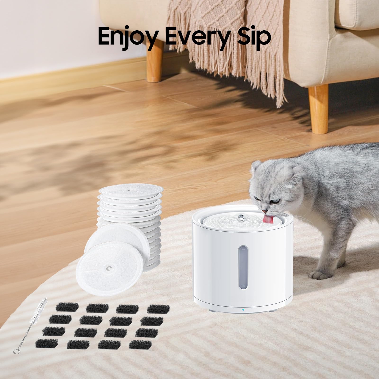 AWoHH cleaning brush included to simplify maintenance