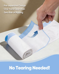 AWoHH drawstring closure seals odors for touch-free disposal.