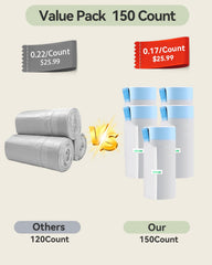 AWoHH drawstring closure enables touch-free disposal and quick sealing.