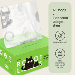 AWoHH drawstring liner enables quick odor sealing