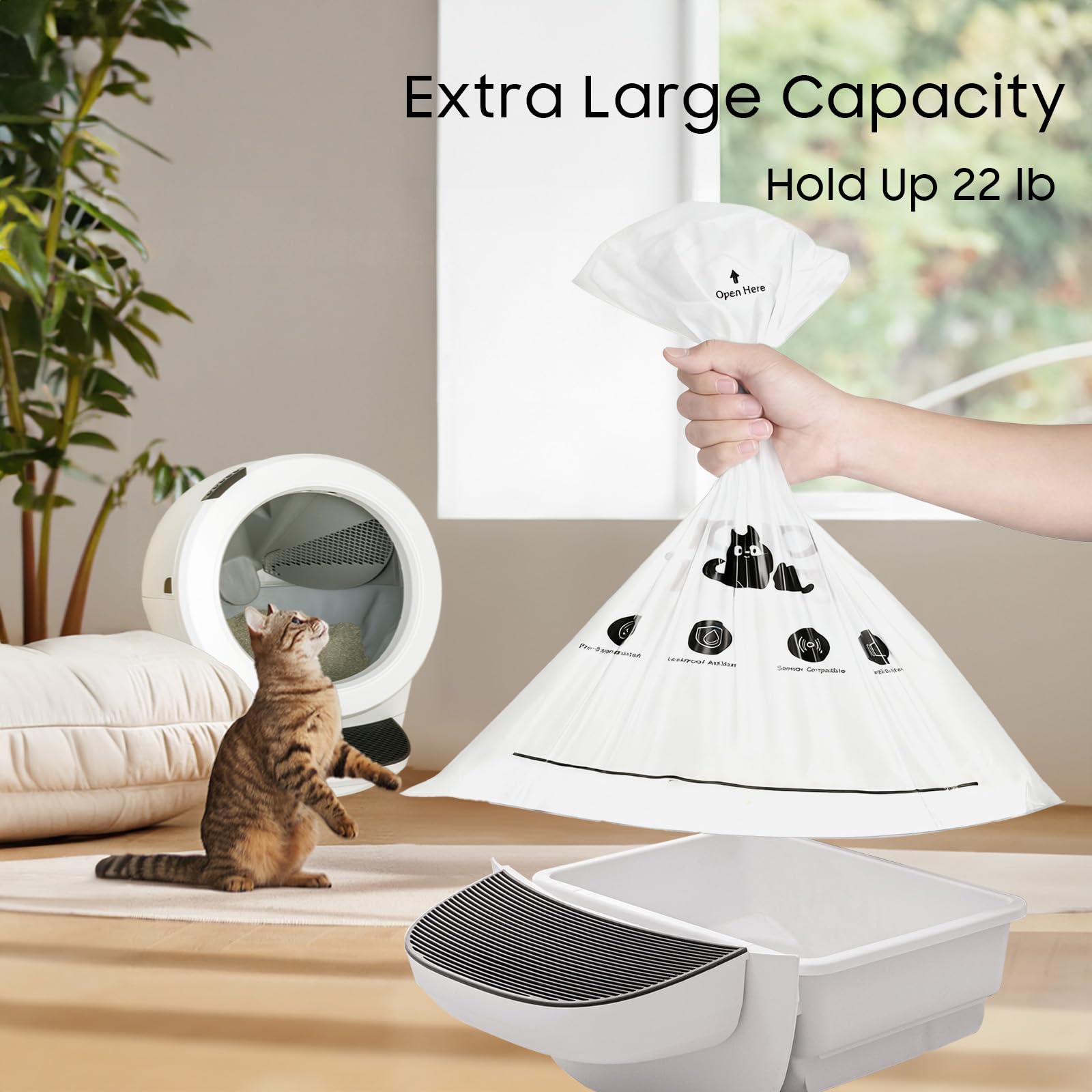 AWoHH easy-installation bags simplify changing waste drawer liners.