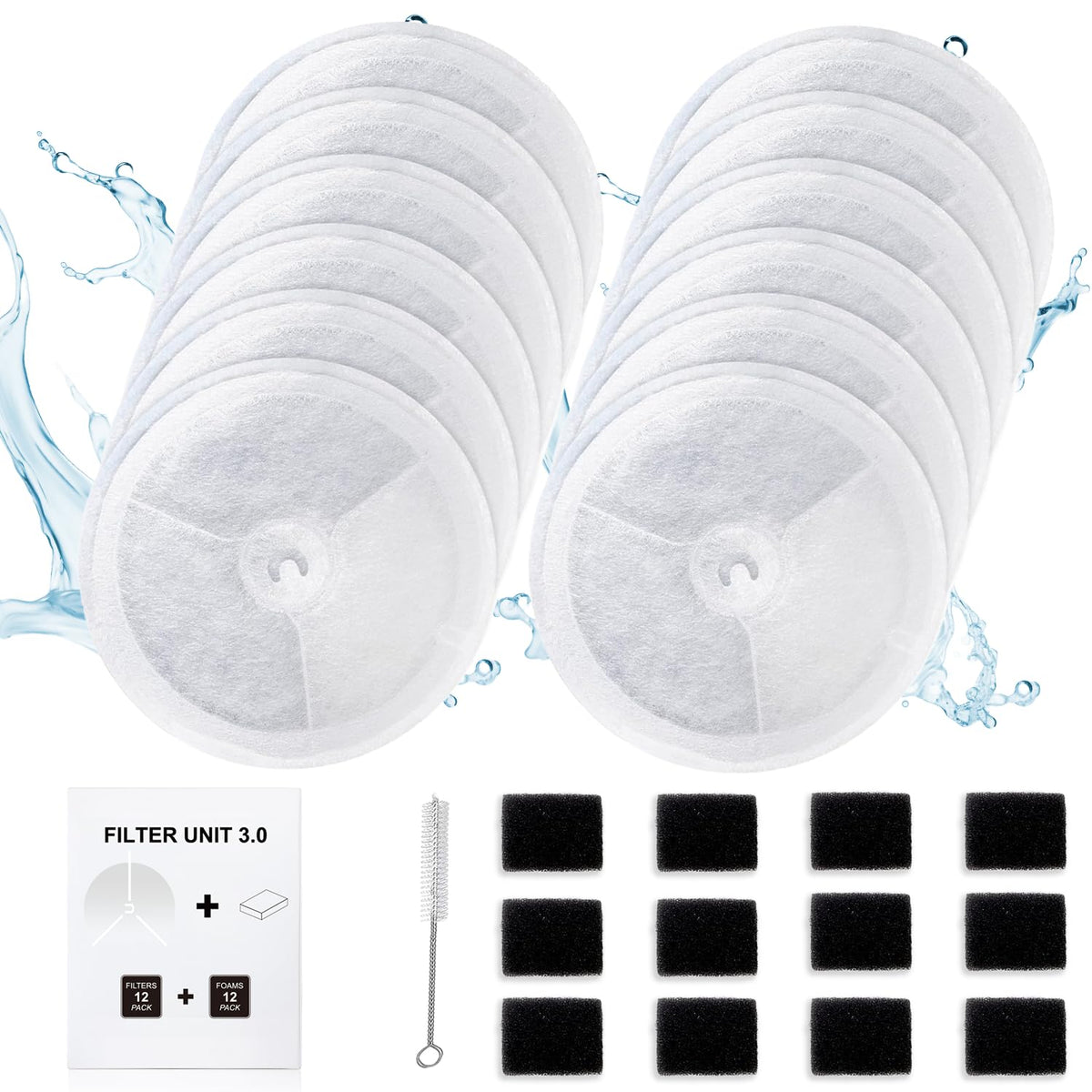 AWoHH filter unit 3.0 water fountain filters shown for pet hydration and clarity