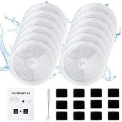 AWoHH filter unit 3.0 water fountain filters shown for pet hydration and clarity