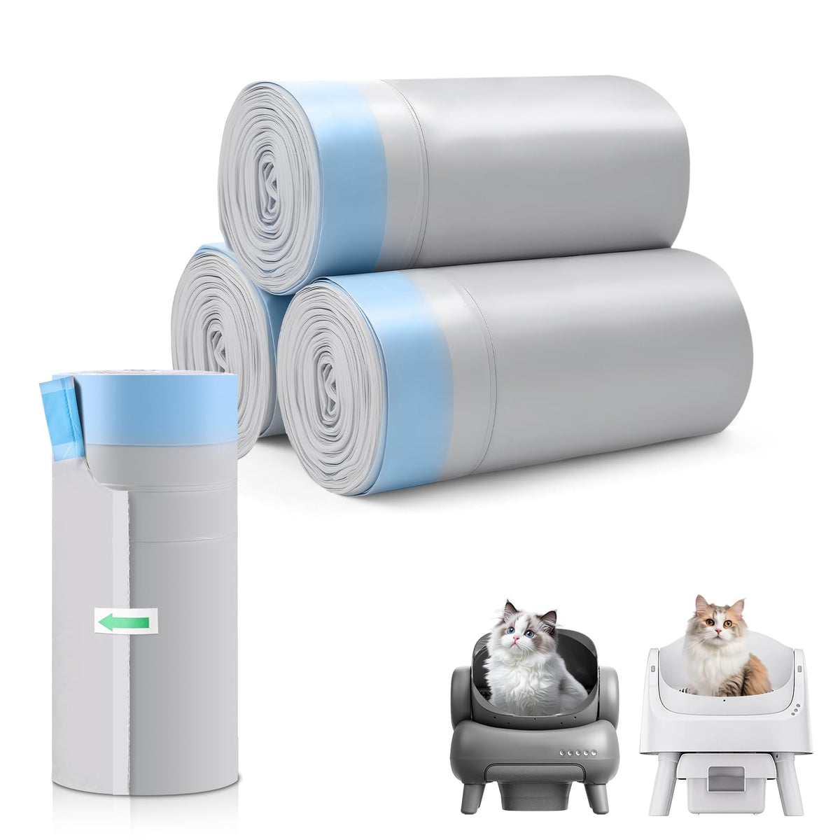 AWoHH bag demonstrating Neakasa M1 fit for tidy waste disposal