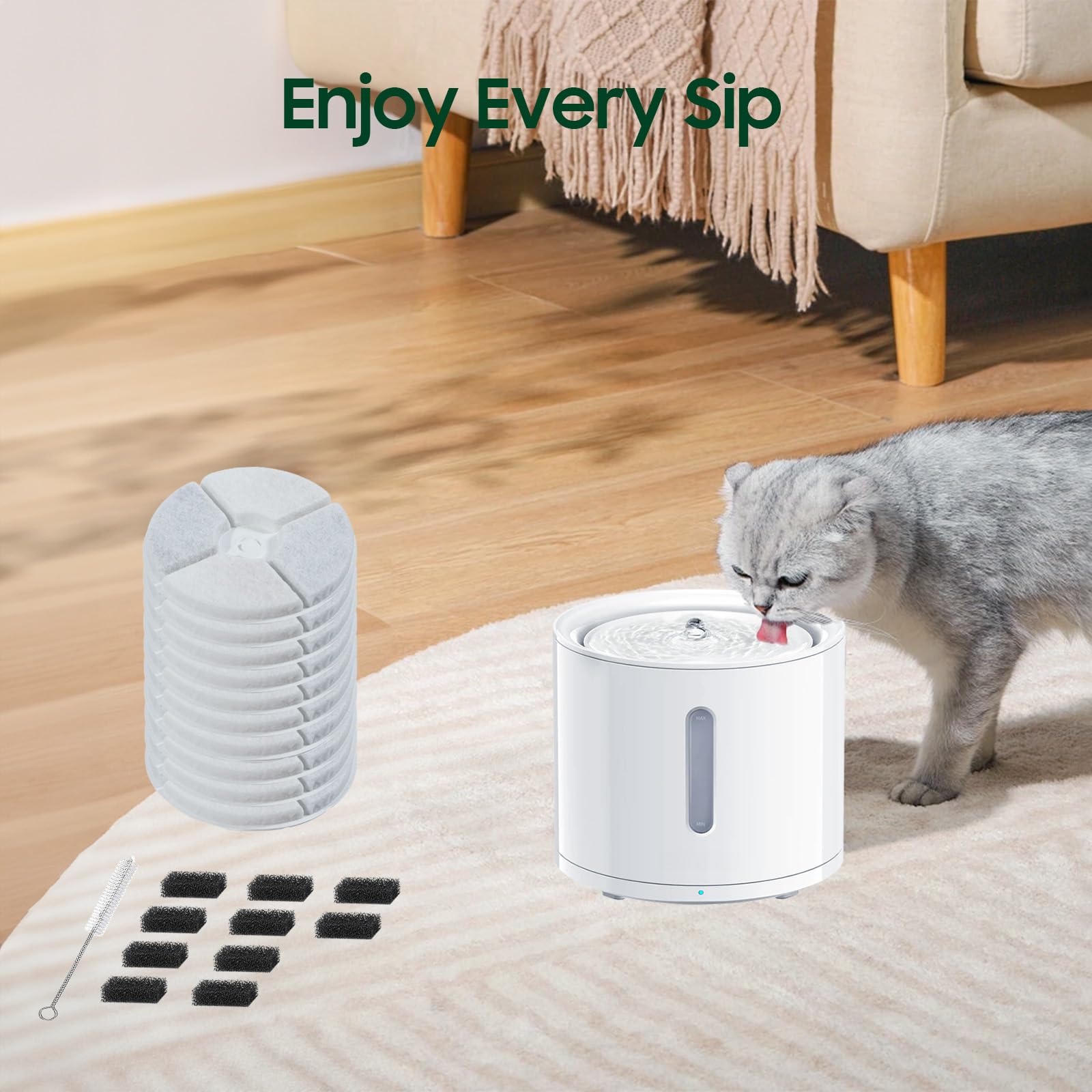 AWoHH 10-pack filters simplify replacements for regular pet hydration routines.