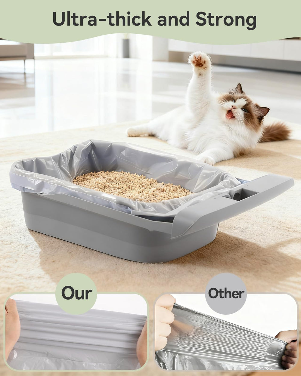 AWoHH unscented design keeps litter area smelling fresh.