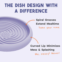 Awoo Lick Dish periwinkle dishwasher-safe design for easy cleaning