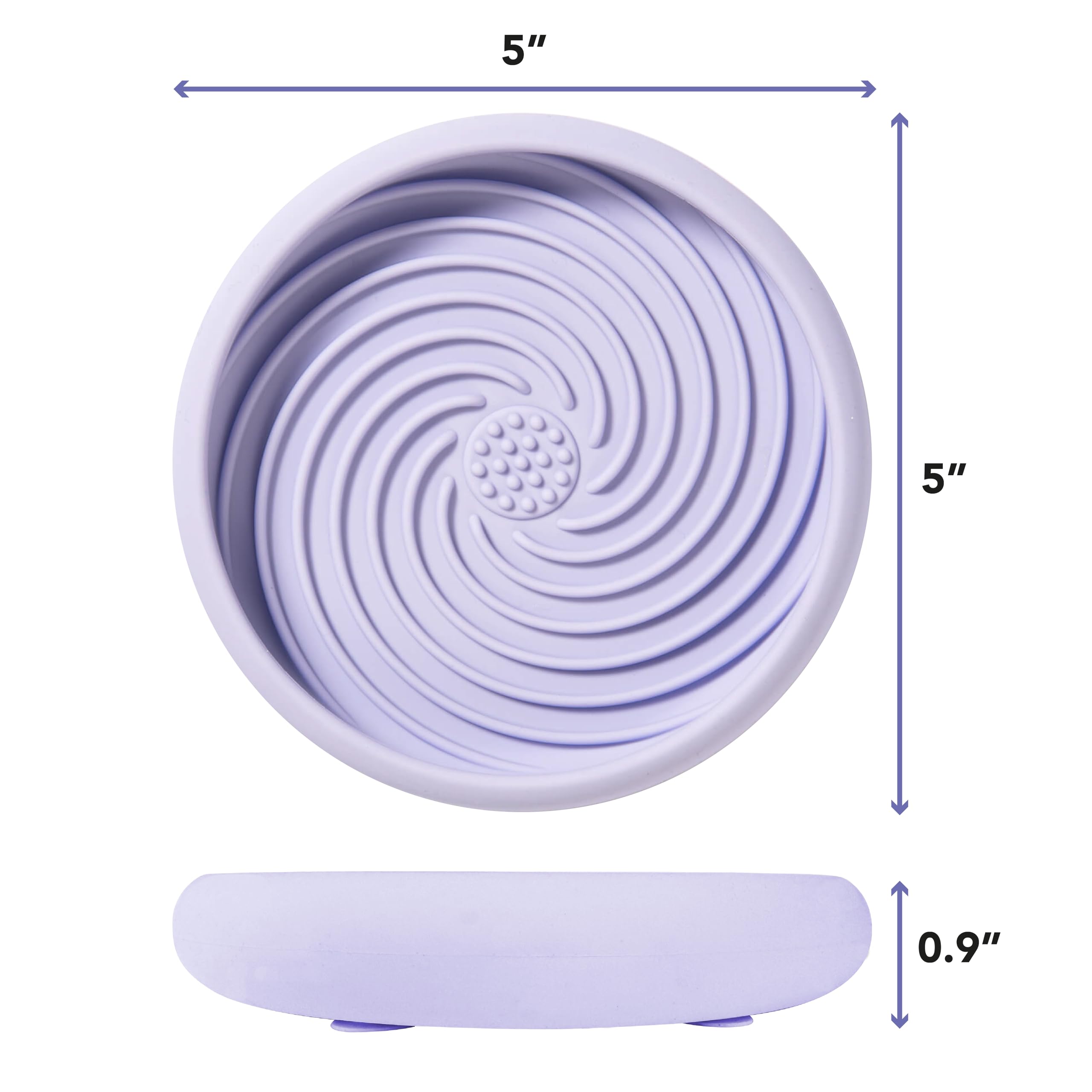 Awoo Lick Dish periwinkle slow feeder for cats and small dogs at mealtime