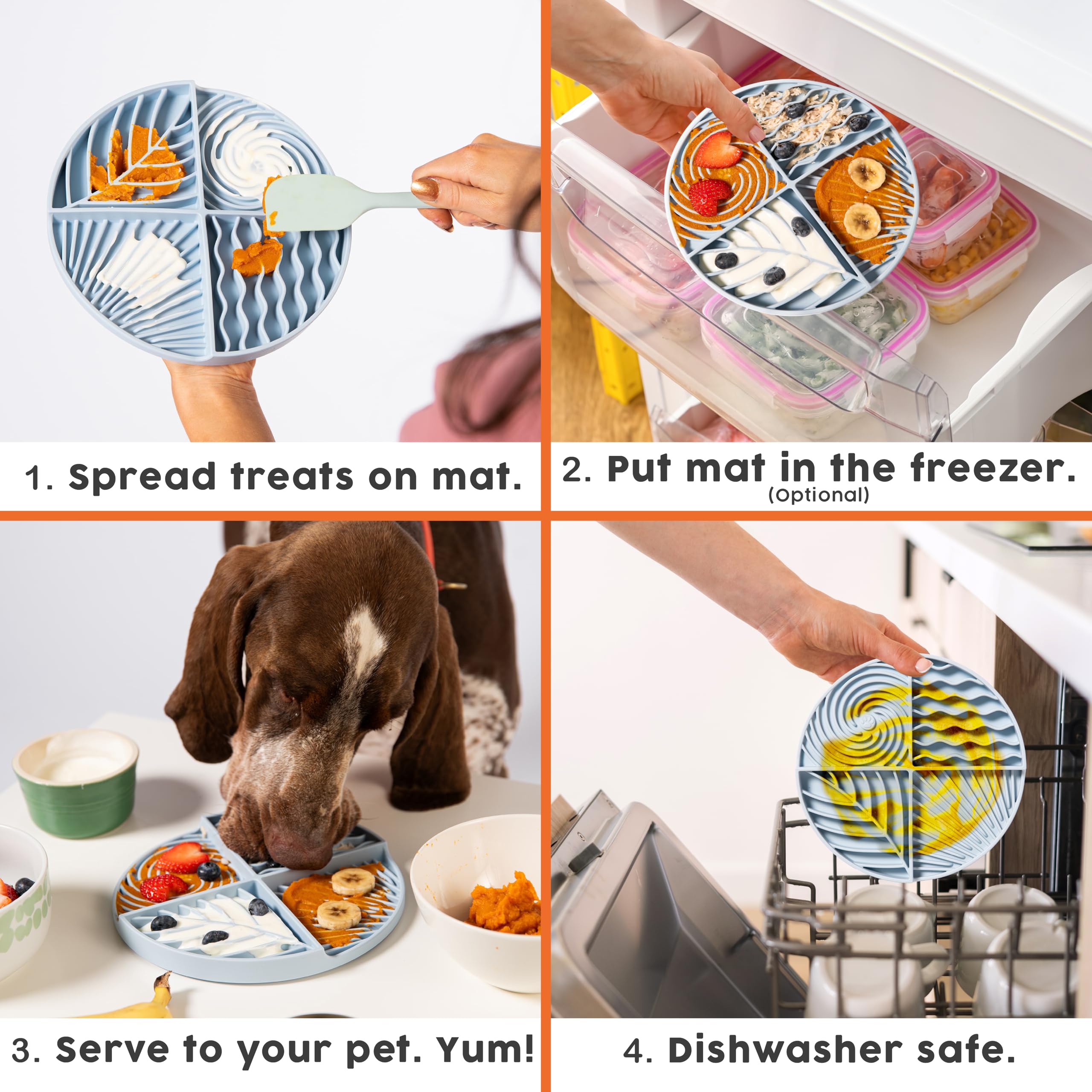 Awoo Paradise almond-color feeder adds warm style to meals.
