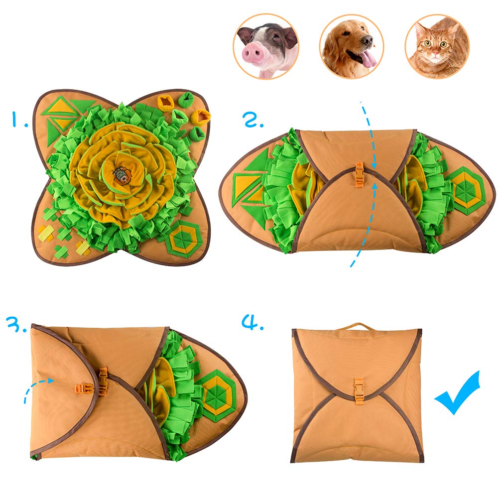 AWOOF Snuffle Mat release buckles secure mat during use