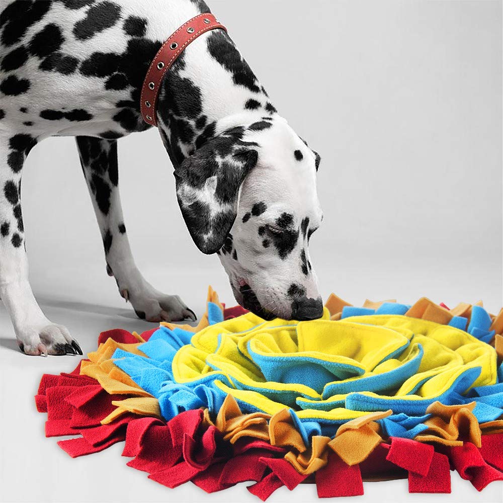 AWOOF snuffle mat with non-slip base stays in place during activity.