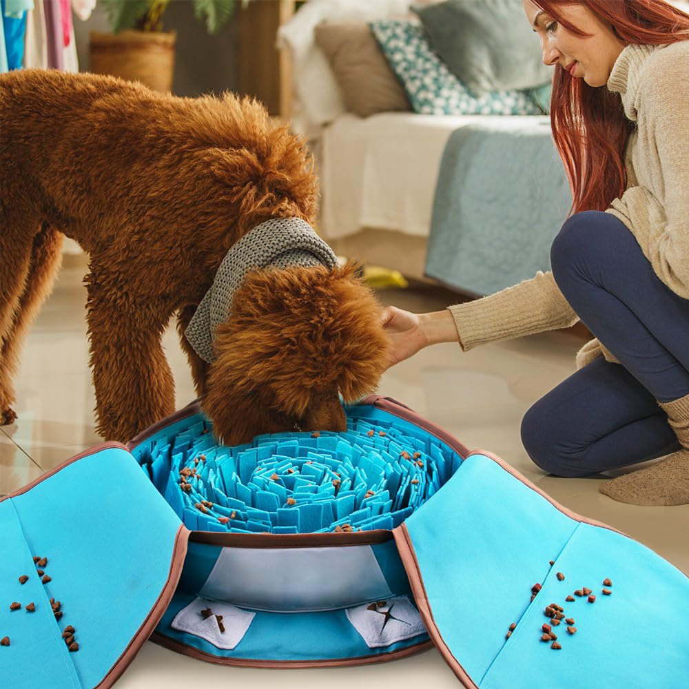 AWOOF Snuffle Mat travel-friendly design for trips and storage