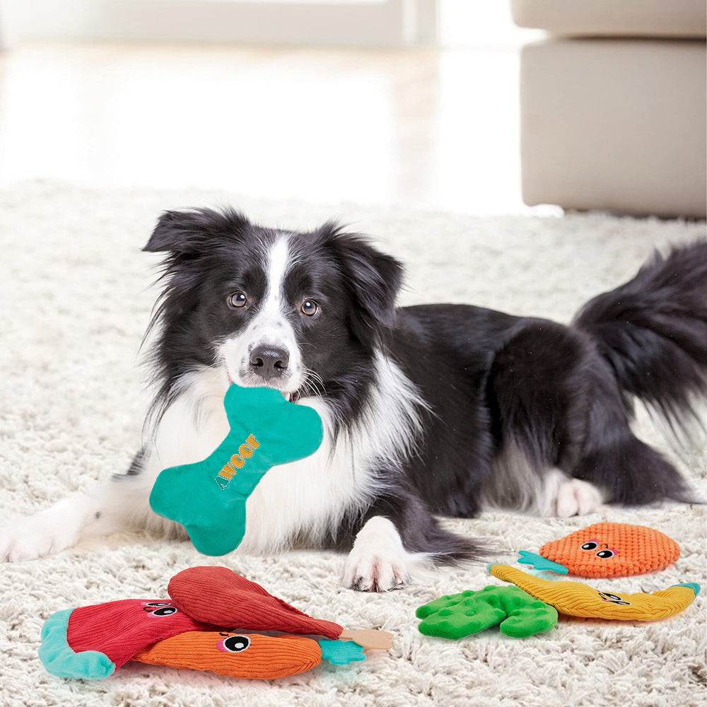 AWOOF crinkle squeaky dog toy duck ideal for fetch and chew sessions