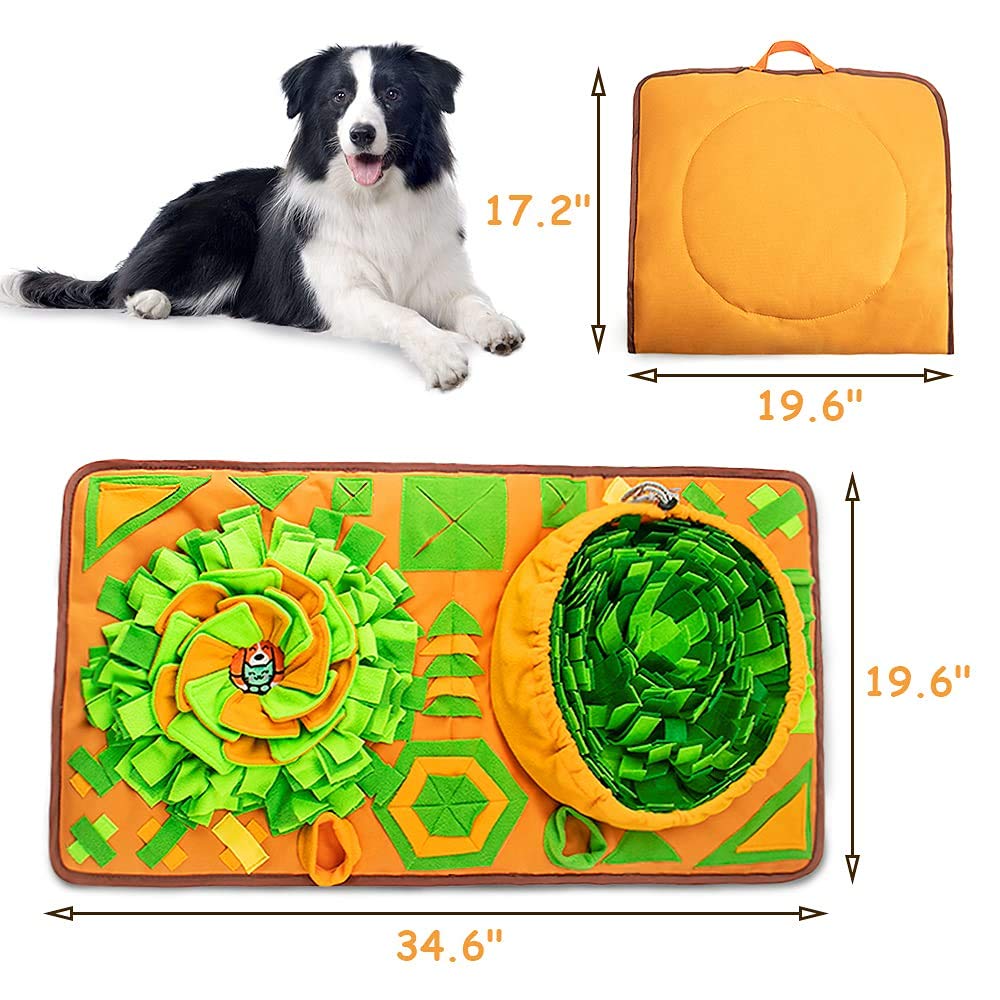 AWOOF snuffle mat crinkle paper inside attracts attention and curiosity.
