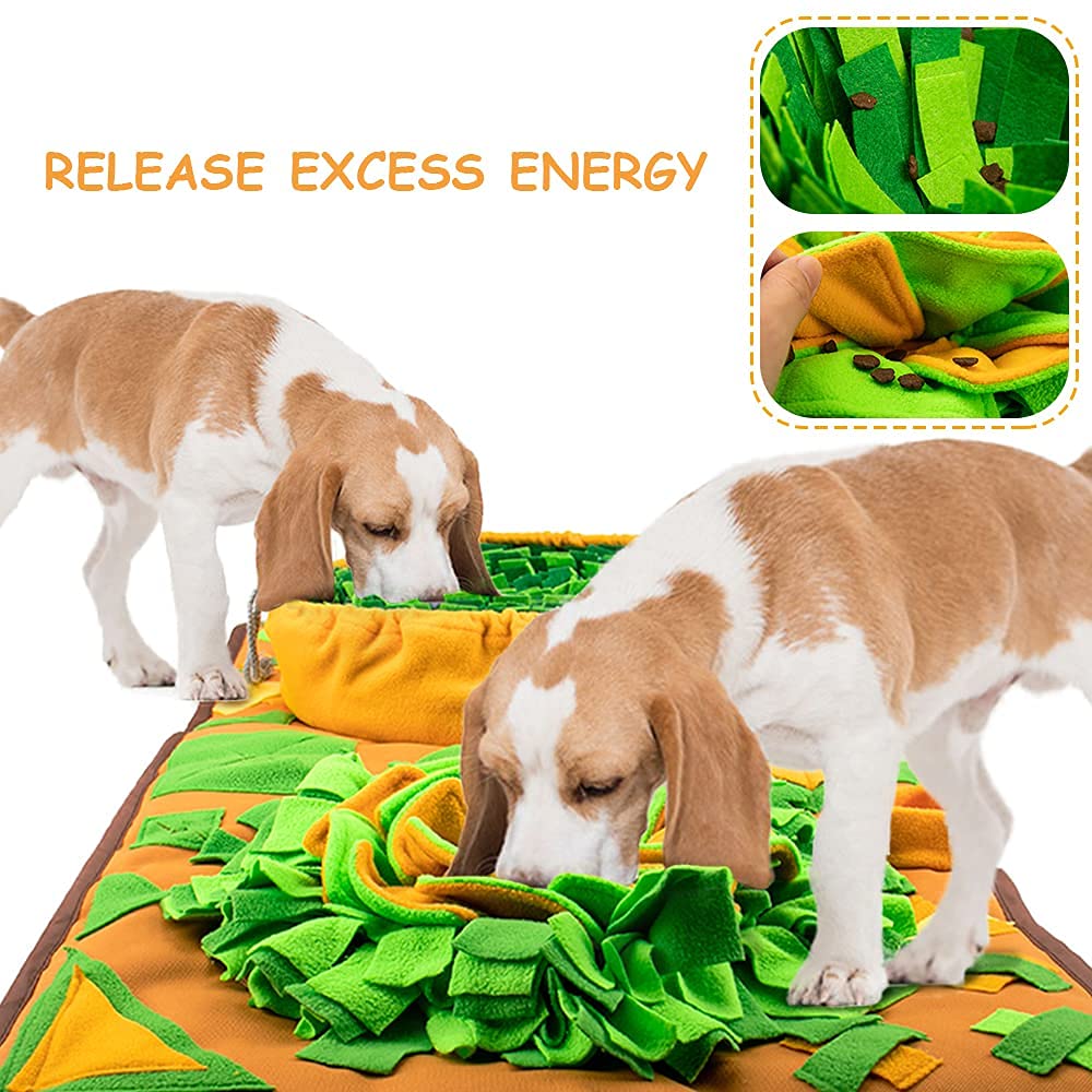 AWOOF snuffle mat grass blades close-up shows durable, pet-safe felt.